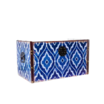 Baú Arabesco Azul e Branco