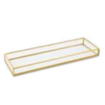 Bandeja Dourada com Vidro - OBJD01