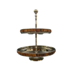 Doceira 2 Andares Madeira e Prata - DAMP