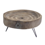 Suporte Redondo Madeira Cinza P - SR01