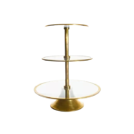 Doceira 3 Andares Gold com Vidro - GL07