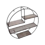 Prateleira Ferro e Madeira Redonda - PFM01