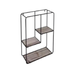 Prateleira Madeira e Ferro Quadrada - PFML03