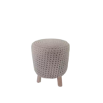 Puff Marfim com Pé Madeira - PM01