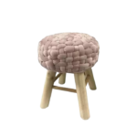 Puff Rosa Trançado - PT02