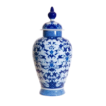 Potiche Azul com Branco - PAB04