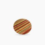 Sousplat Listrado Dourado e Verde - S021