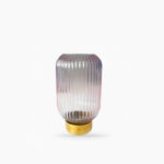 Vaso Vidro Rose com Dourado - VR345