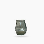Vaso Vidro Verde Geo -VVVG