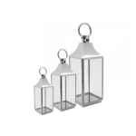 Lanterna Vidro e Prata - LVT04