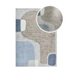 Tapete Orgânico Azul e Bege TOAB01